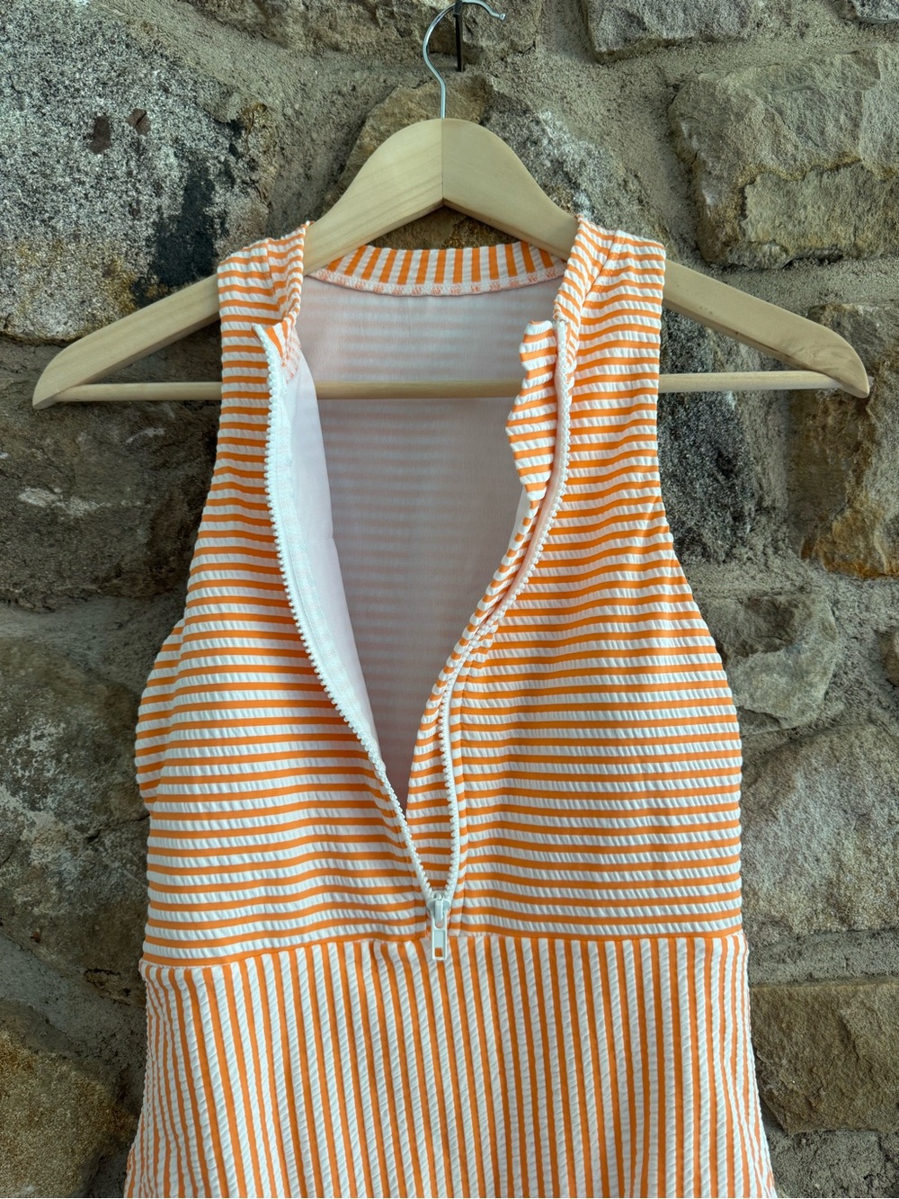 Splendid orange stripe bathing suit medium - Picture 4 of 9